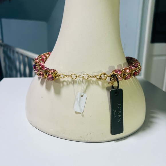 Vintage Mid 2000’s J.Crew Fuschia Pink Begonia Necklace Earrings Set - Picture 4 of 7